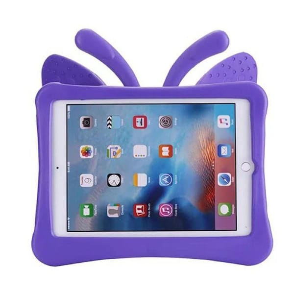 Catzon Butterfly Soft Silicone Tablet Case 9.7 inch For New iPad 5 2017/iPad 6 2018/iPad Pro 9.7-Purple