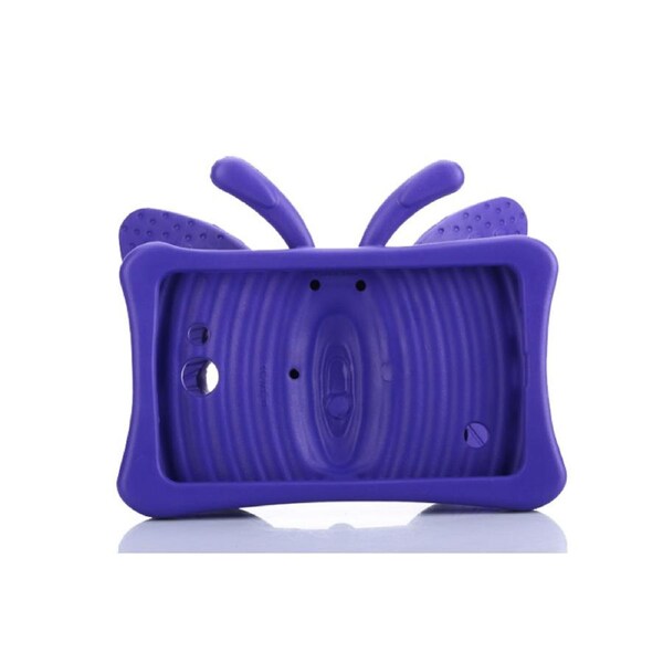 Catzon Butterfly Soft Silicone Tablet Case 7.0 inch For Samsung Galaxy Tab 3 P3200/T110/T111/T210/T211/T230/Huawei T1/Lenovo A7-Purple