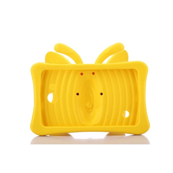 Catzon Butterfly Soft Silicone Tablet Case 7.0 inch For Samsung Galaxy Tab 3 P3200/T110/T111/T210/T211/T230/Huawei T1/Lenovo A7-Yellow