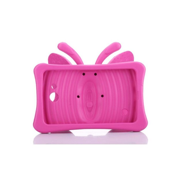 Catzon Butterfly Soft Silicone Tablet Case 7.0 inch For Samsung Galaxy Tab 3 P3200/T110/T111/T210/T211/T230/Huawei T1/Lenovo A7-Rose