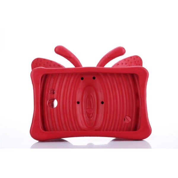 Catzon Butterfly Soft Silicone Tablet Case 7.0 inch For Samsung Galaxy Tab 3 P3200/T110/T111/T210/T211/T230/Huawei T1/Lenovo A7-Red