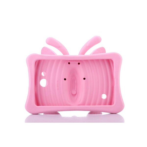 Catzon Butterfly Soft Silicone Tablet Case 7.0 inch For Samsung Galaxy Tab 3 P3200/T110/T111/T210/T211/T230/Huawei T1/Lenovo A7-Pink