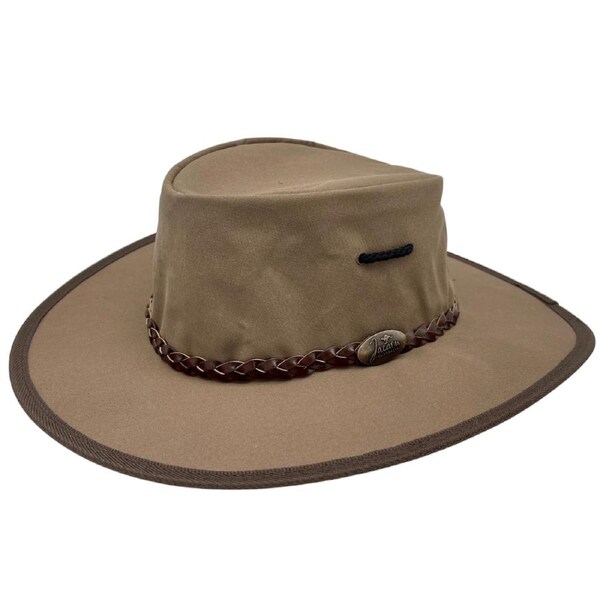 JACARU Full Canvas Parks Explorer Sun Hat Water Resistant Wide Brim Work Toggle Brown / X-Large (60/61cm)
