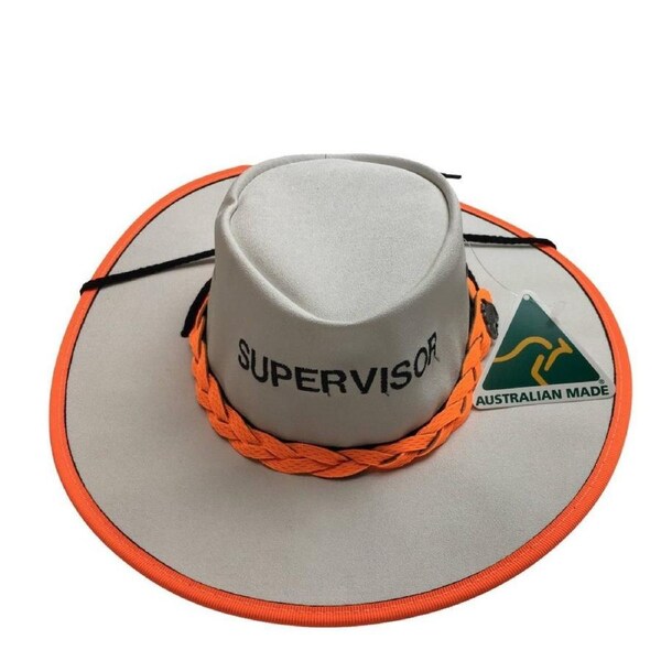 JACARU Hi Vis Safety SUPERVISOR Explorer Sun Hat UV Protection Water Resistant Small (53/54cm)