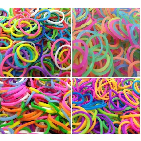 4800 LOOM BANDS Rubber Refill Kit DIY Magical Bracelet 192 S Clips 16 Hooks BULK Mystery Pack (Assorted Colours)