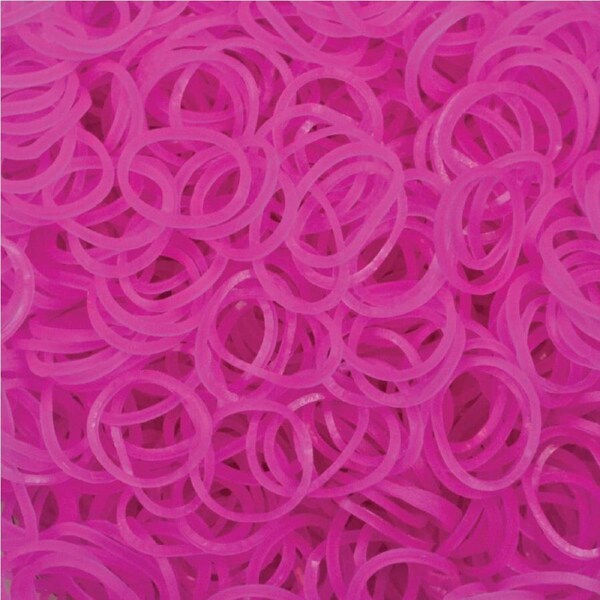 4800 LOOM BANDS Rubber Refill Kit DIY Magical Bracelet 192 S Clips 16 Hooks BULK Plain Hot Pink