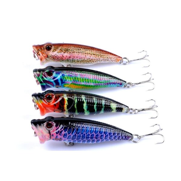 4X 6.5cm Popper Poppers Fishing Lure Lures Surface Tackle Fresh Saltwater