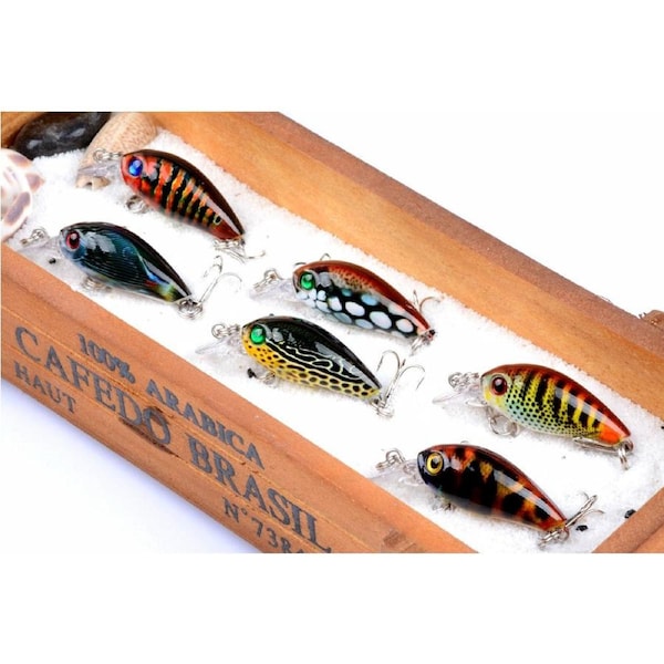 6x 4.5cm Popper Crank Bait Fishing Lure Lures Surface Tackle Saltwater