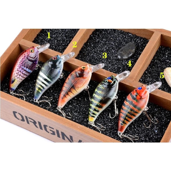 5x 7cm Popper Crank Bait Fishing Lure Lures Surface Tackle Saltwater