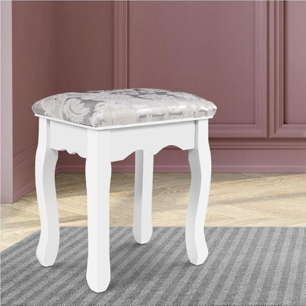 Artiss Dressing Table Stool Vanity Desk Velvet White