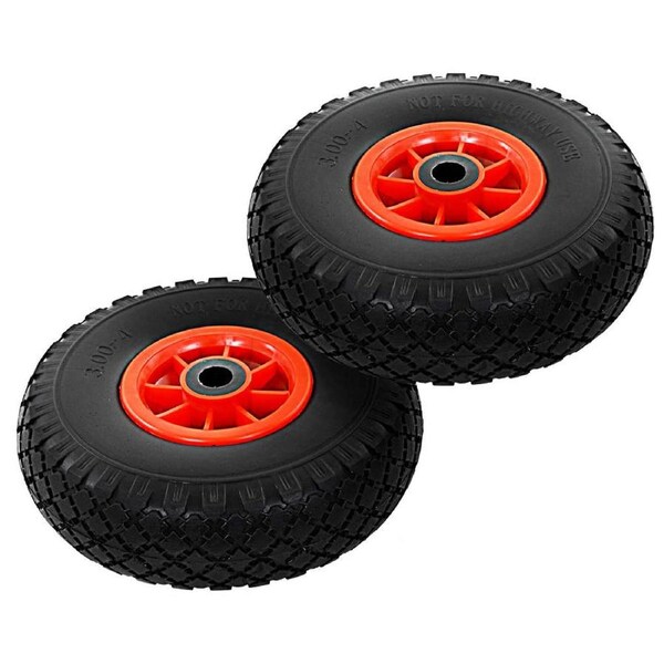 Sack Truck Wheels 2 pcs Solid PU 3.00-4 vidaXL