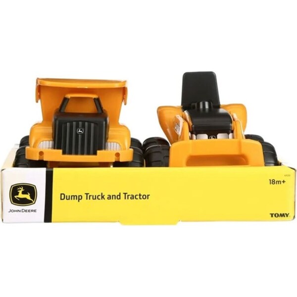 John Deere 15cm Sandbox Kids Dump Truck w/ Tractor Loader Play/Toys/18m+ Yellow