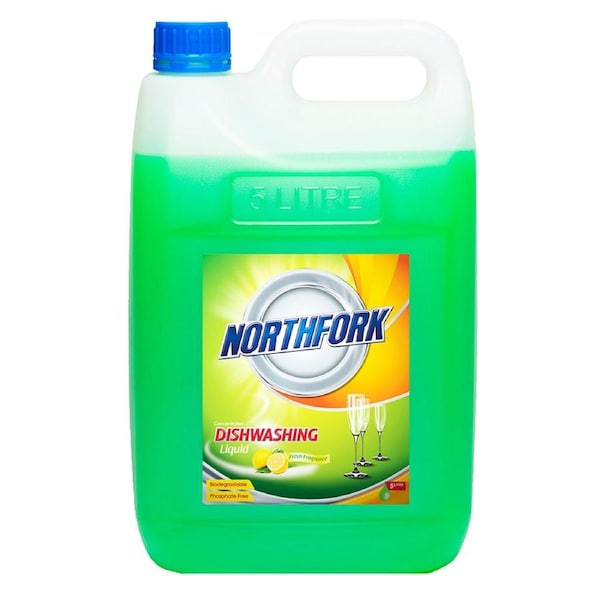 Northfork 5L Biodegradeable Dishwashing Dishes Concentrated Liquid/Soap Lemon