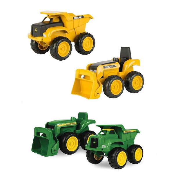 4pc John Deere 15cm Sandbox/Construction Dump Truck/Tractor Die-Cast Toys 2y+