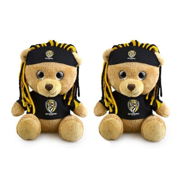 2PK Korimco 20cm AFL Sparkle Fanatic Children Bear Richmond Stuffed Toy Gift BRN