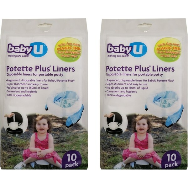 2x 10pc BabyU Fragranced Disposable Liners for Potette Plus Toilet Training Seat