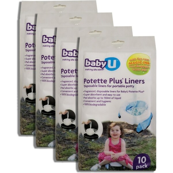 4x 10pc BabyU Fragranced Disposable Liners for Potette Plus Toilet Training Seat