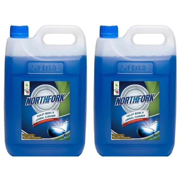 2x Northfork 5L Bathroom Toilet Bowl/Urinal Sanitiser Disinfectant Cleaner