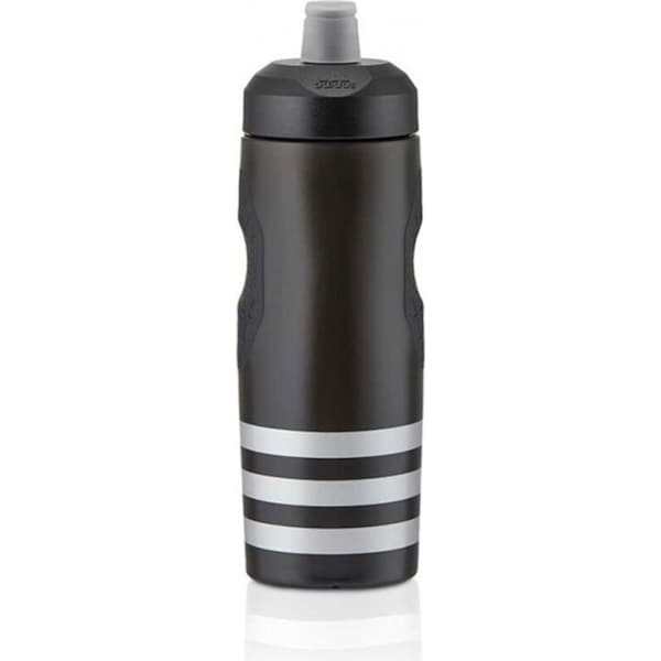 Adidas 600ml Performance Water Bottle Screw Cap Training Hydration Sports Black