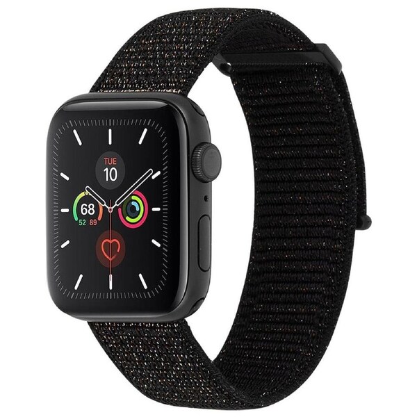 Case-Mate Nylon Sport Wrist Band/Strap for 42-44mm Apple Watch Metallic Black