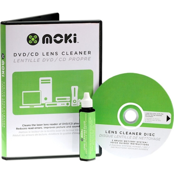 Moki DVD/CD/Laptop/Game Console Lens Head Cleaner Kit with Brush Disc/Fluid