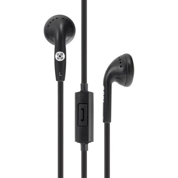 Moki Stereo In-Ear Earphones 3.5mm Jack Headset w/ In-Line Mic Black