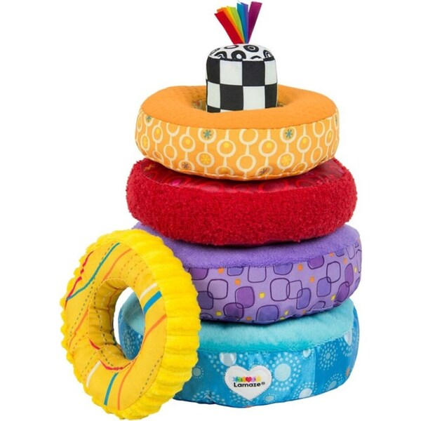 Lamaze Rainbow Stacking Rings Baby/Infant Kids Toddler Educational Stack Toy 6m+