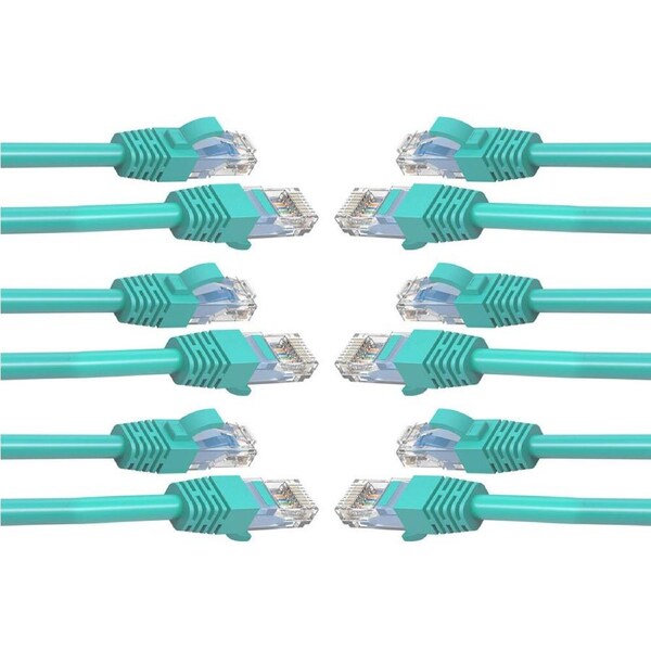 6PK Cruxtec 0.5m CAT6/RJ45 Network Lead Cable LAN Ethernet Internet Cord Green