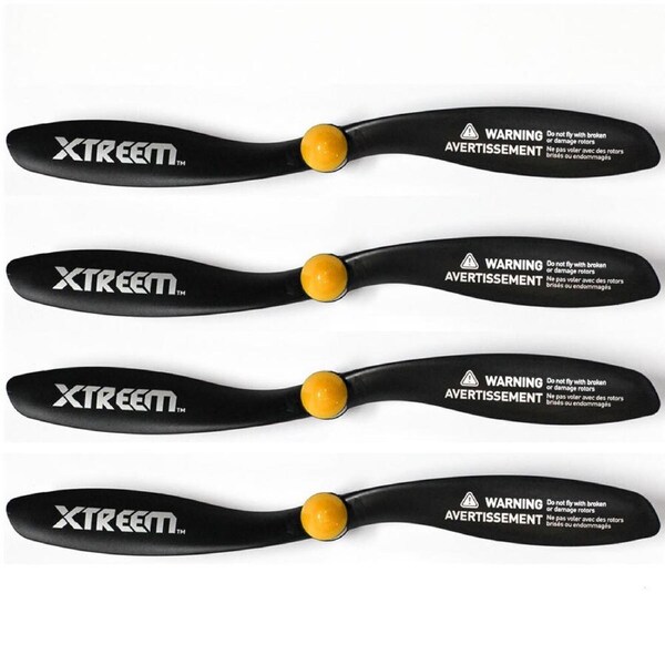 4pc Xtreem FlyEye Rotor Blades Front/Rear Propeller Accessories for Drone Black