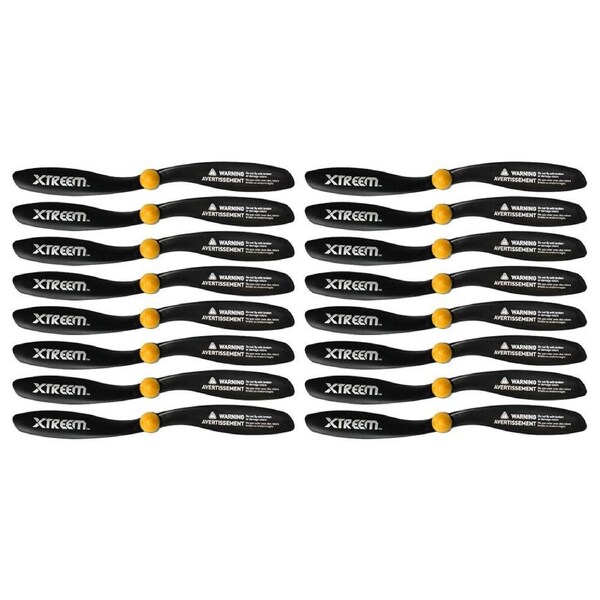 16pc Xtreem FlyEye Rotor Blades Front/Rear Propeller Accessories for Drone Black