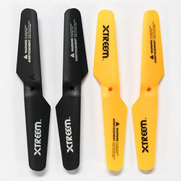 16pc Xtreem Raptor Rotor Blades Front/Rear Propeller Accessories for Drone BK/YL