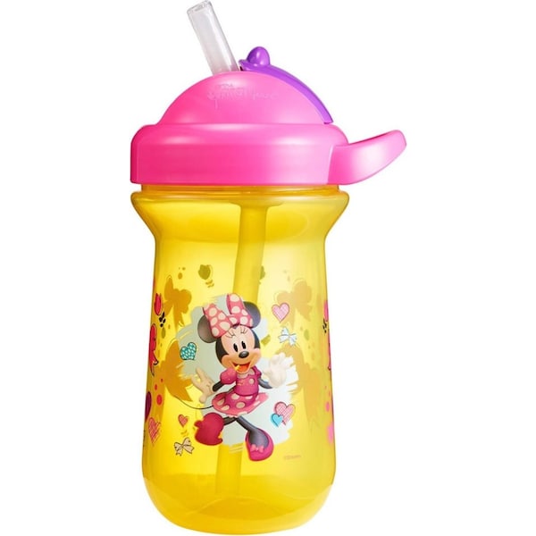 1pc The First Years Flip Top Straw Cup Baby/Toddler 18m+ Water Bottle Minnie YL