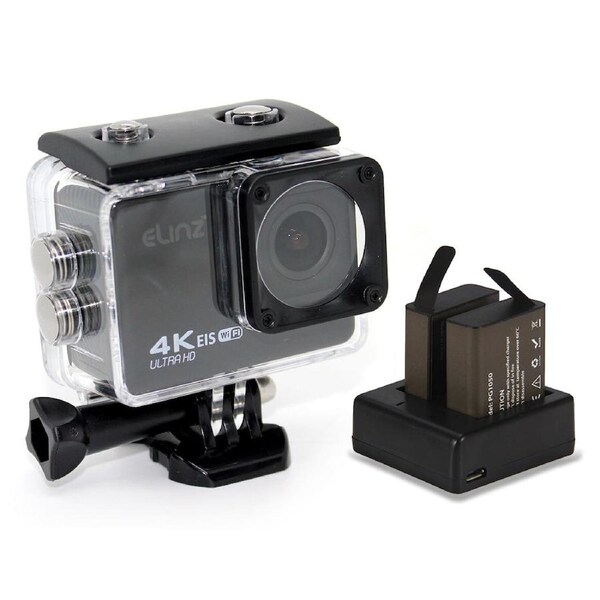 Elinz 4K HD Sports Action Camera Waterproof WiFi
