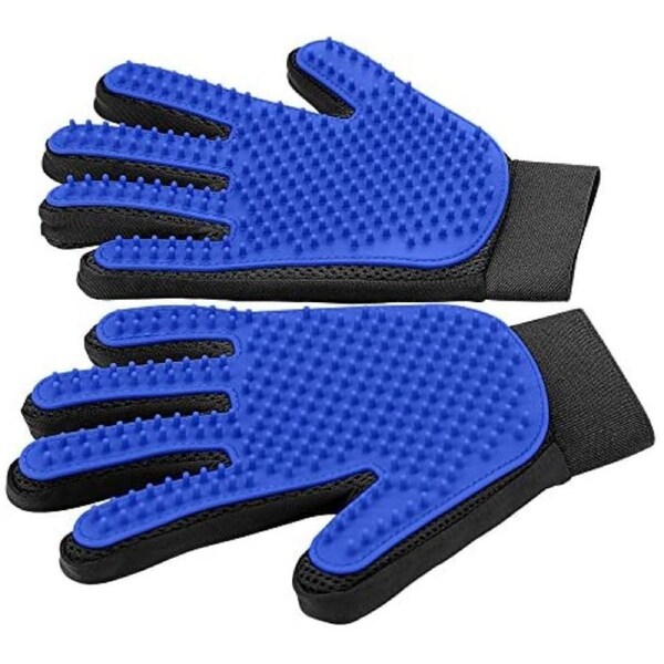1 Pair Pet Grooming Glove, Efficient Pet Hair Remover Mitt for Dog & Cat