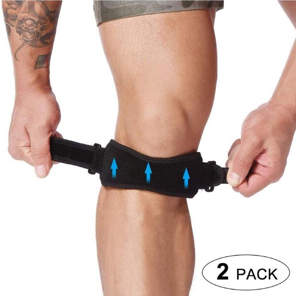 2 Pack Knee Brace Strap Adjustable Knee Strap Support Pain Relief & Patella