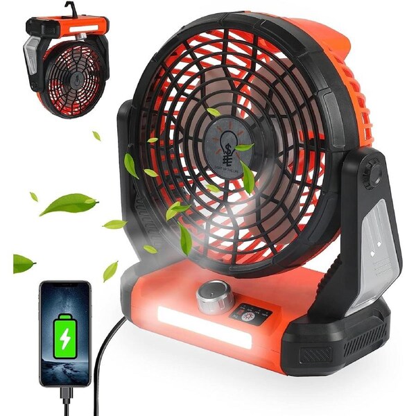 Camping Fan Tent Fan Desk Mini Portable US Rechargeable Battery Fan Electric Pram Fan for Stroller Room Table Travel Home