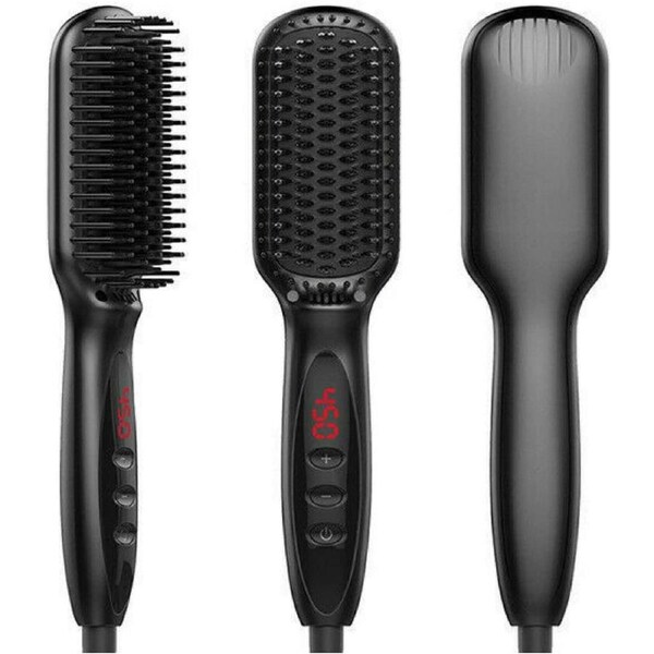 Hair Straightening Brush for Women and Men, Adjustable Temperatures Anti-Scald