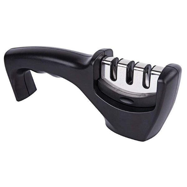 Knife Sharpener - Kitchen 3 Stage Knife Sharpener for Straight and Main Kitchen Knives