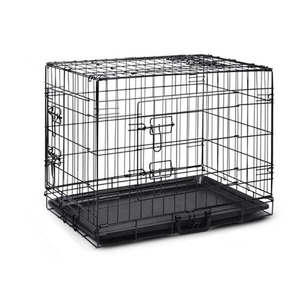 48" Portable Pet Dog Cage Collapsible Metal Crate Kennel