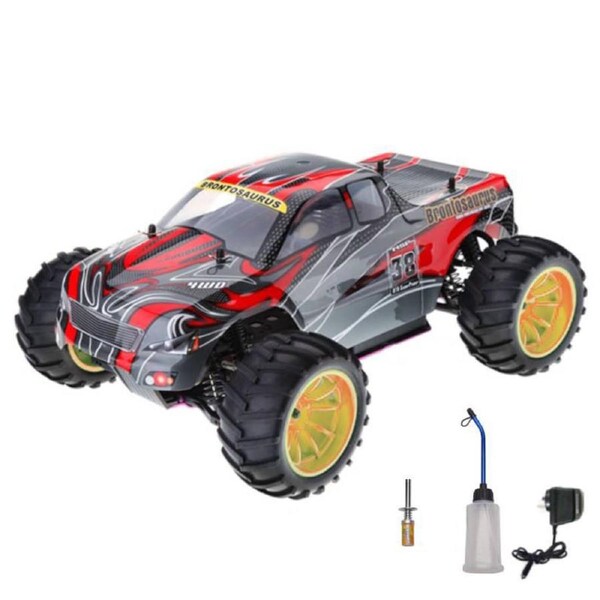 Hsp Rc Car 1/10 Nitro Tyranorsaurus 4Wd Remote Control Off Road Truck Red