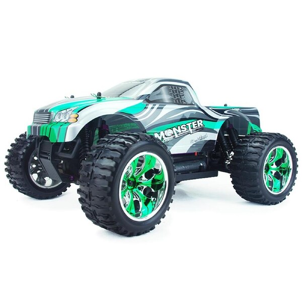 Hsp Rc Remote Control Car 1/10 Electric 4Wd Off Road Brontosaurus Monster Truck Green