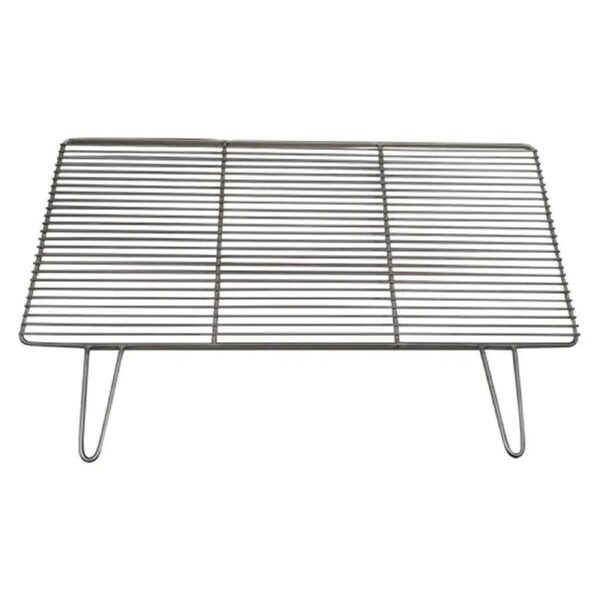 Charcoal BBQ Grill with Handles- Stainless Steel