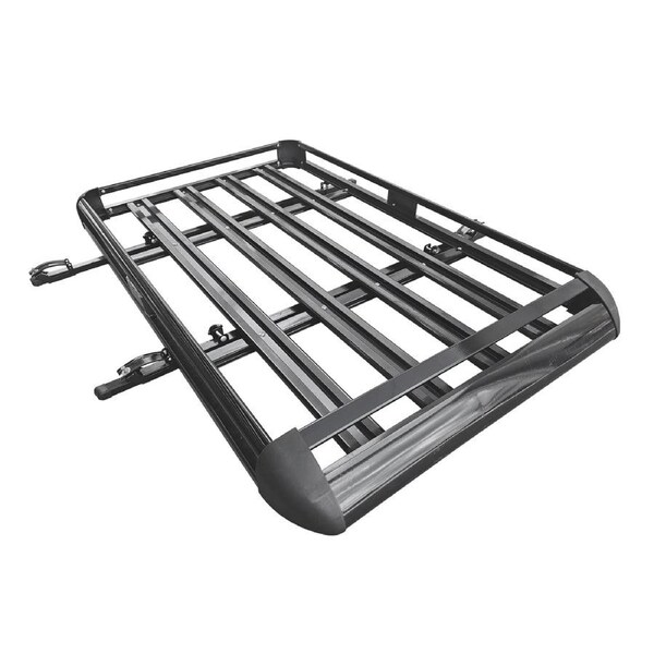 Elora Car Roof Rack Basket Luggage Carrier Vehicle Cargo Rails 140x100cm Black