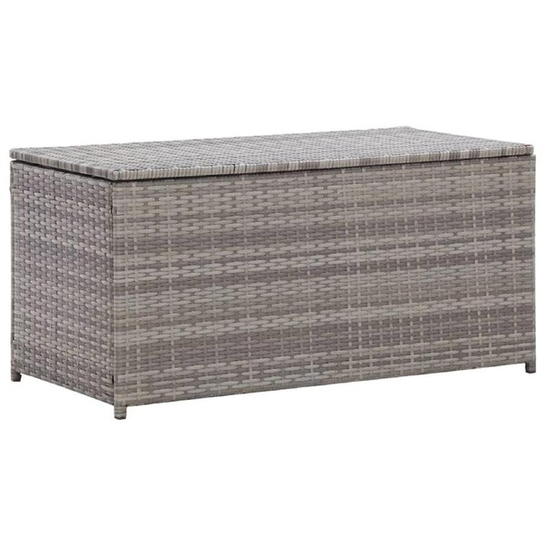 Garden Storage Box Poly Rattan 100x50x50 cm Grey vidaXL