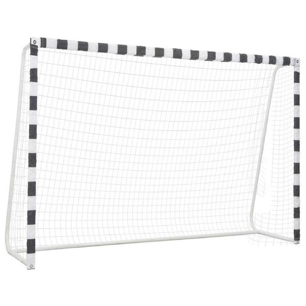 Soccer Goal 300x200x90 cm Metal Black and White vidaXL