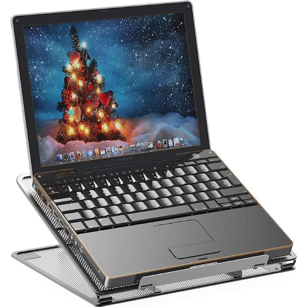 Mesh Ventilated Adjustable Laptop Stand, Black