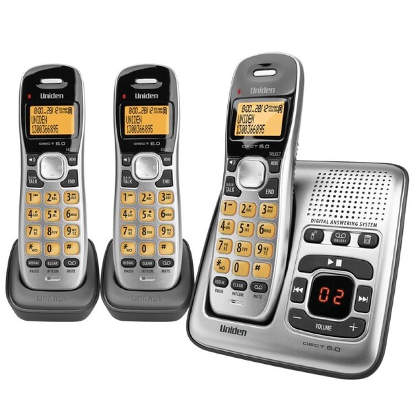 Uniden DECT 1735 + 2 - DECT Digital Phone System With Power Failure Backup