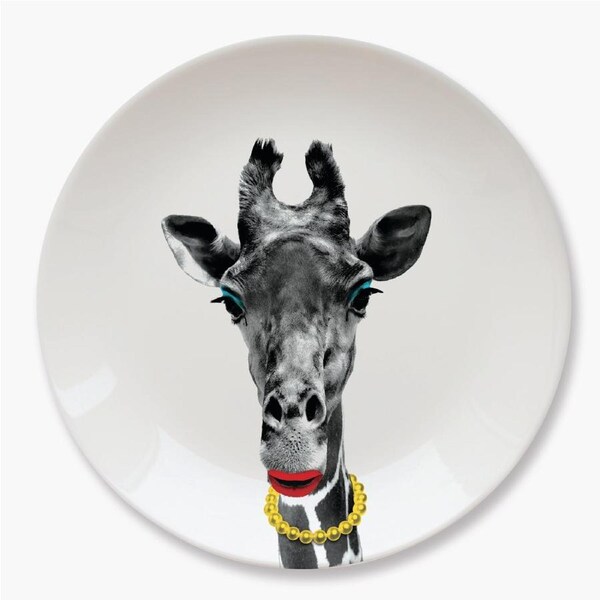 Mustard - Wild Dining - Gina Giraffe Ceramic Dinner Plate
