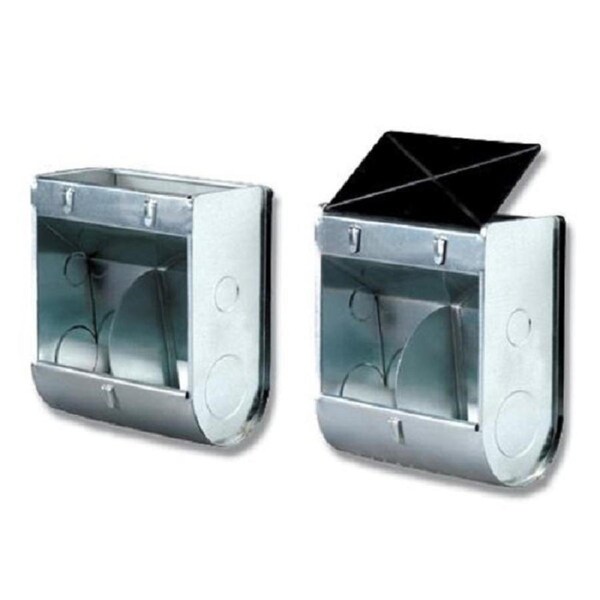 Twin Compartment Feeder with Lid – External Cage Hanging