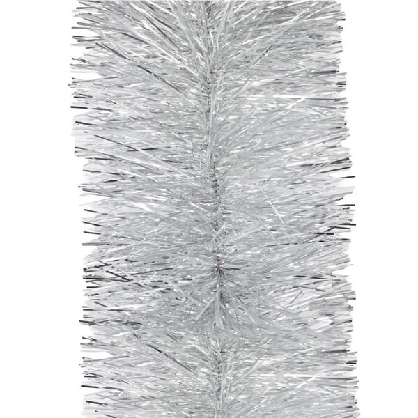 50m SILVER Christmas Tinsel 200mm wide